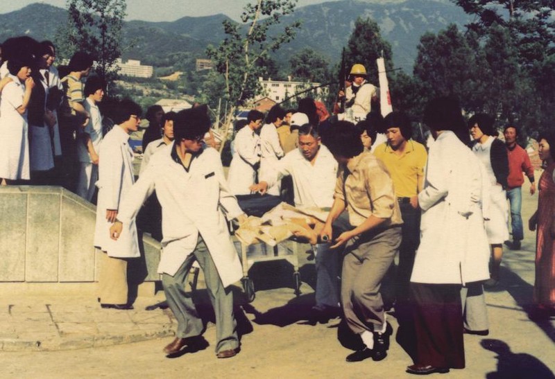헌트리 선교사(목사)가 5·18 당시 찍은 사진.