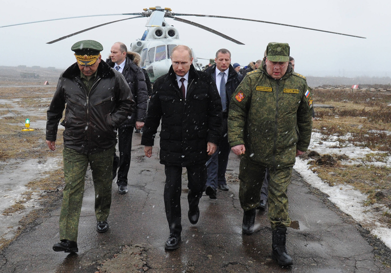 군사훈련 참관하기 위해 도착한 푸틴 러시아 대통령