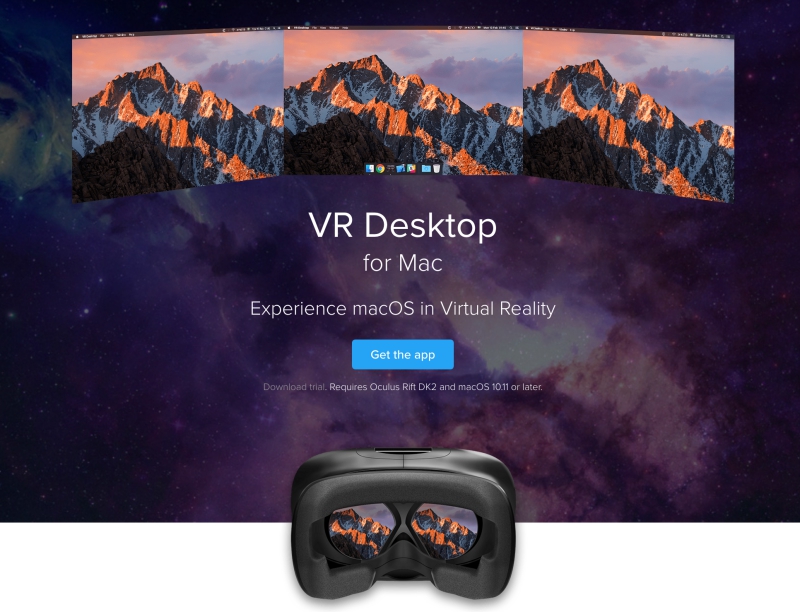 모니터로 변신한 가상 현실 제품:VR 기기를 모니터로 만들어 주는 VR Desktop 프로그램, 이 프로그램이 있으면 VR 기기로 업무도 볼 수 있습니다.