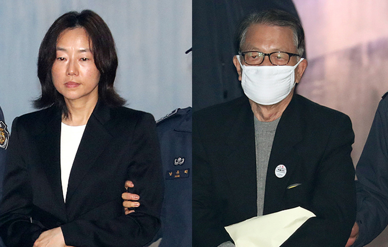 조윤선 전 문화체육관광부 장관과 김기춘 전 비서실장
