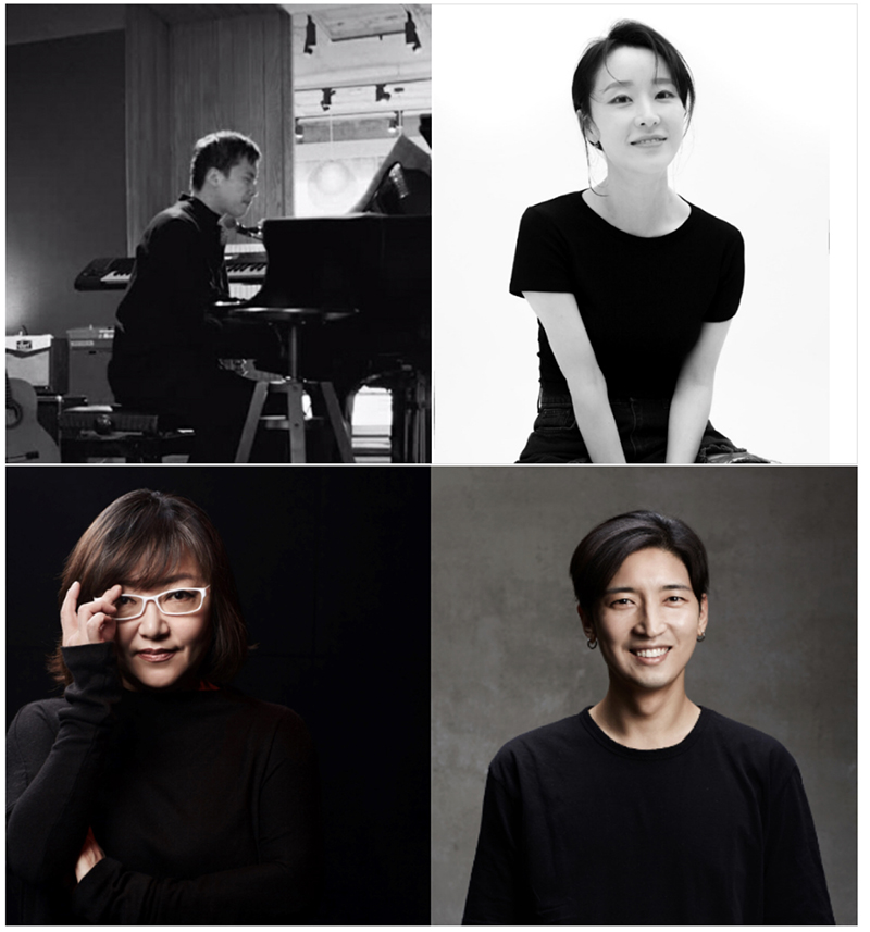 ‘도리안 그레이의 초상’ 제작진. (좌상단부터 시계방향) 작곡가 정재일, 안무가 김보라, 비주얼디렉터 여신동, 연출가 이지나)