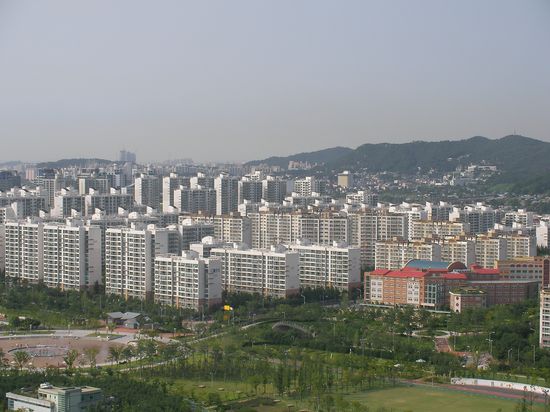 송도지구 내 아파트들