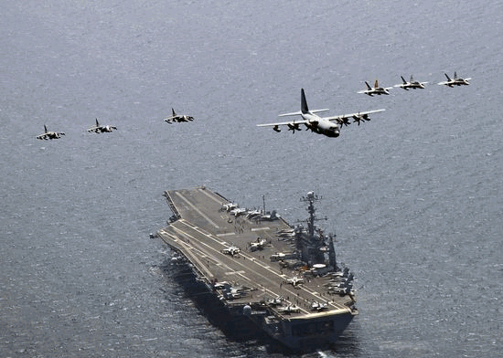 지난 2010년 7월 열린 한미 연합훈련에 참가한 항공모함 조지워싱턴호