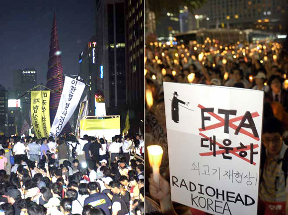 10일 광화문-태평로-남대문에서 열린 촛불문화제에 참석한 시민들