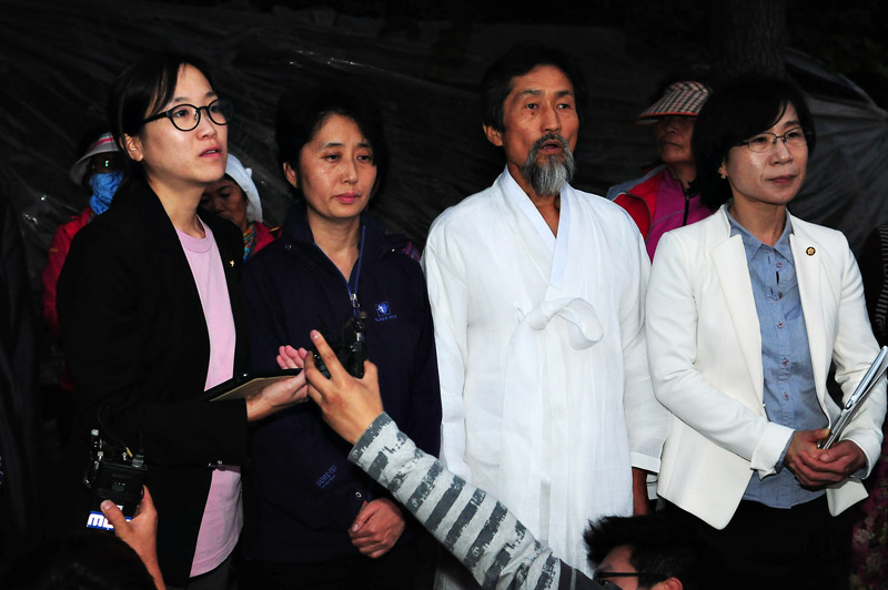 행정대집행 규탄하는 장하나-김제남
