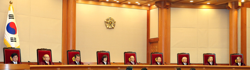 통합진보당 정당해산심판 선고 앞둔 헌법재판관들