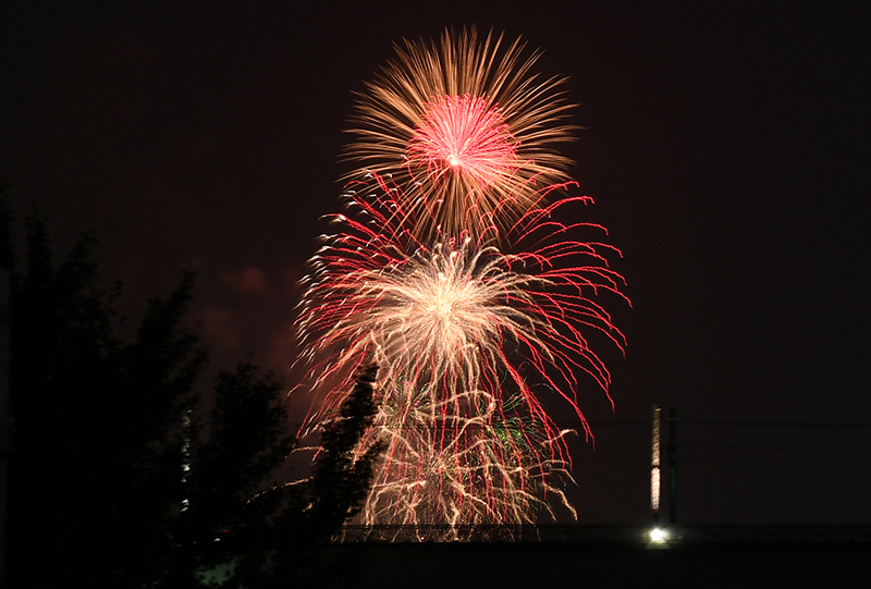 2017 서울세계불꽃축제가 열린 30일 저녁 서울 한강 하늘에 화려한 불꽃이 보이고 있다.
