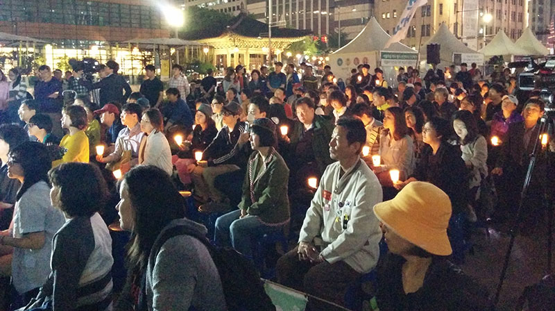 세월호 시행령 폐기 촉구 촛불문화제가 2일 오후 광화문광장에서 열렸다.
