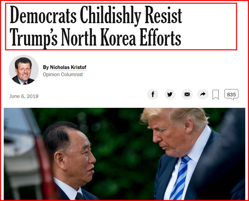 미국 유력 일간지 뉴욕타임스(NYT)는 6일(현지 시간) 칼럼을 통해 이번 북미 정상회담 개최의 진정한 영웅은 한국의 문재인 대통령이라고 추켜세웠다.
