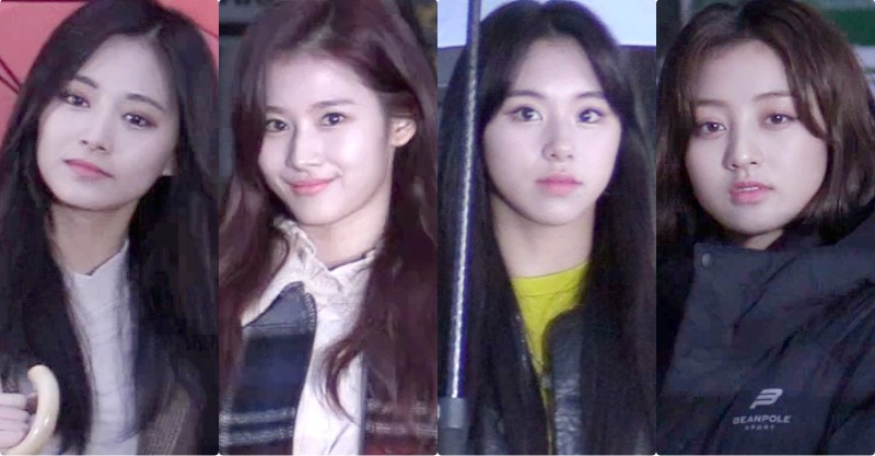 9일 '뮤직뱅크' 리허설에 출근한 트와이스 멤버들