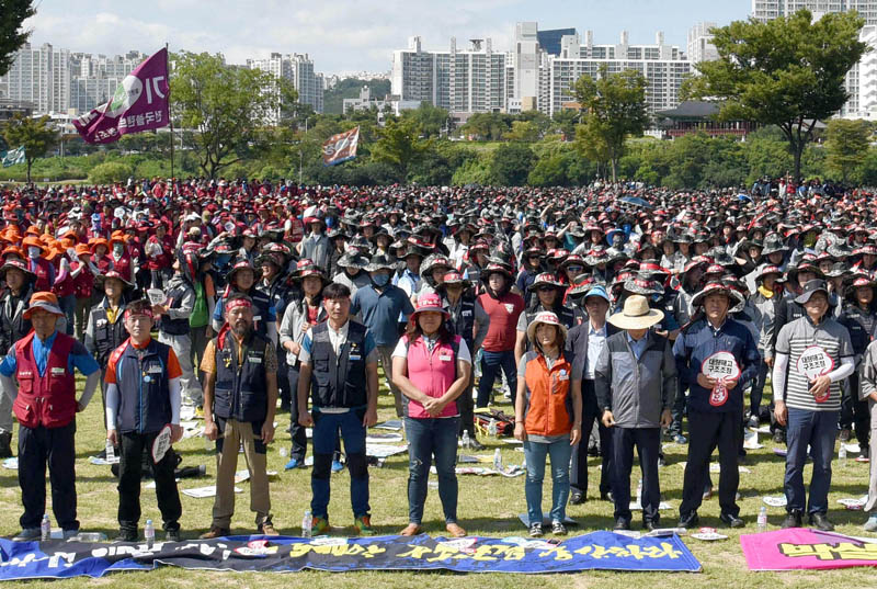 금속노조 현대자동차지부와 현대중공업 노조 공동 총파업 자료사진