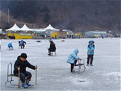 오월리 빙어축제, 얼음썰매