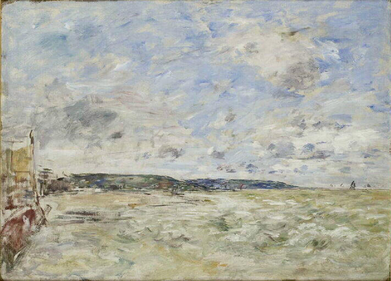 EUGÈNE BOUDIN, GRAND CIEL NUAGEUX SUR TROUVILLE