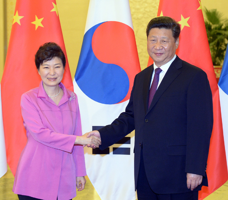박근혜 대통령과 시진핑 중국 국가주석.