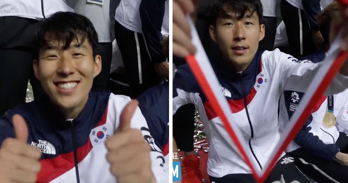 금메달 카메라에 거는 손흥민