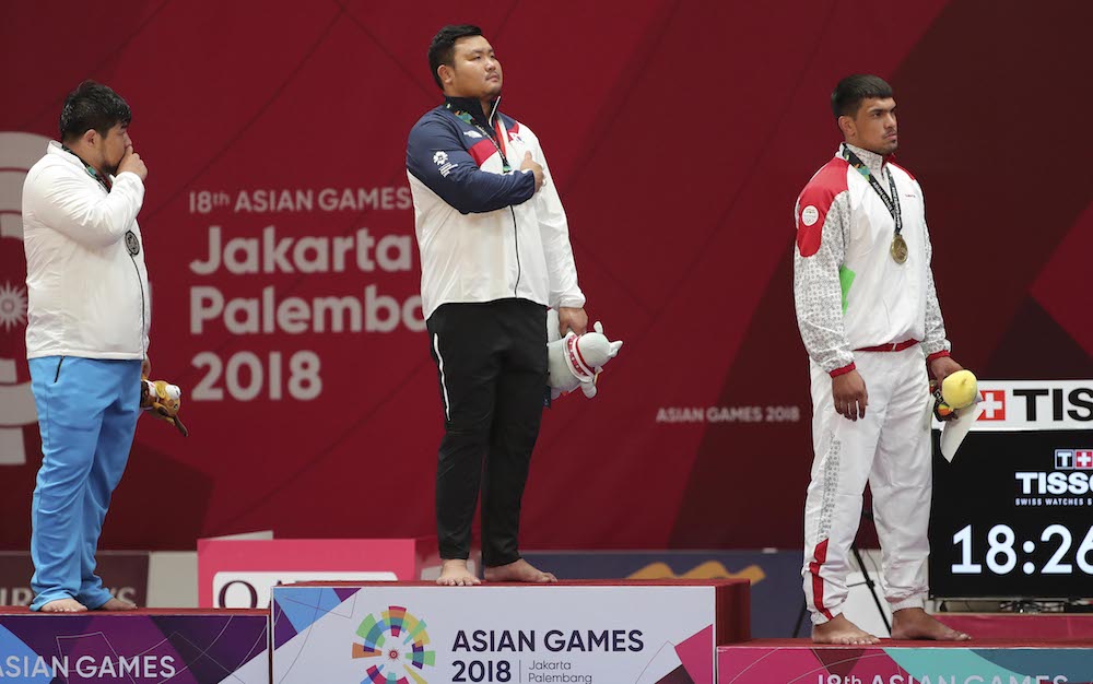 유도 100kg 급에서 금메달 획득한 김성민