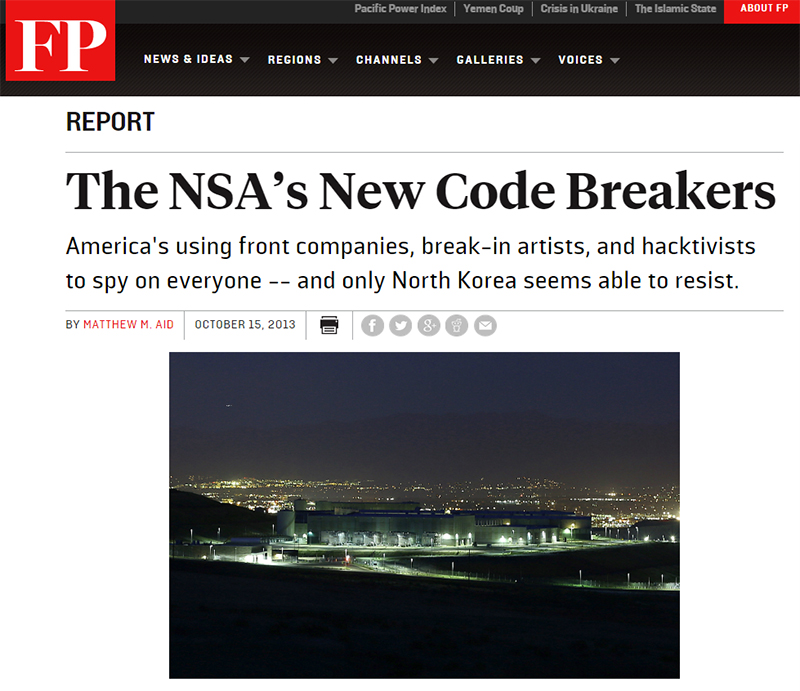 국가안보국의 새로운 암호파괴자들(The NSA's New Code Breakers) [Foreign Policy