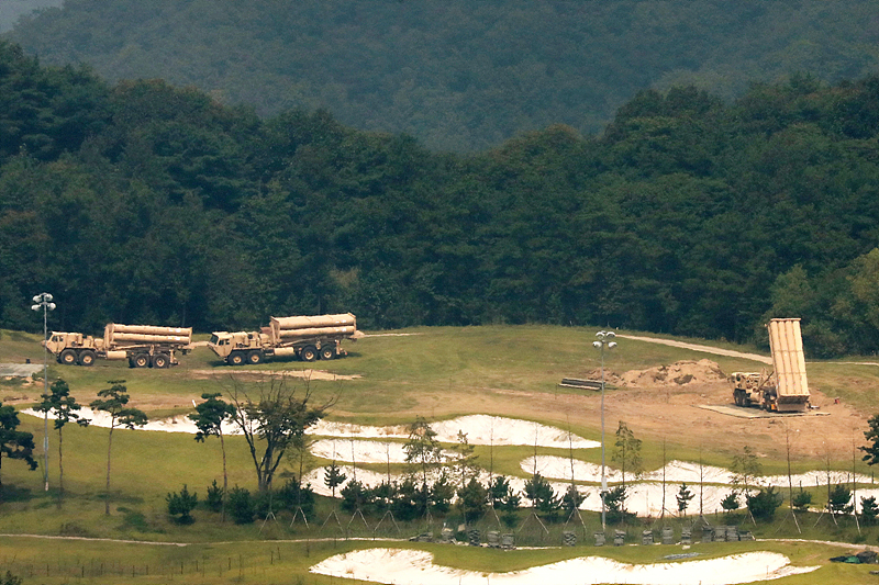 경주 성주에 임시 배치 중인 주한미군 사드(고고도미사일방어체계ㆍTHAAD) (자료 사진)