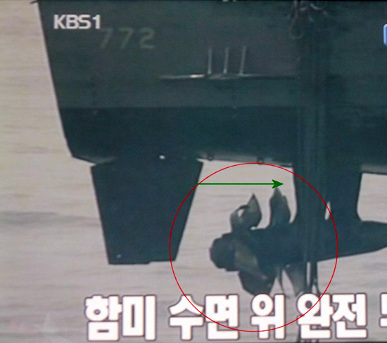 안쪽으로 휘어진 스크류