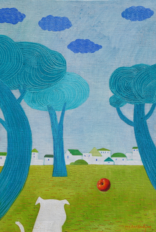 바라보기,65.1X45.5cm(15M), Oil on canvas, 2015.