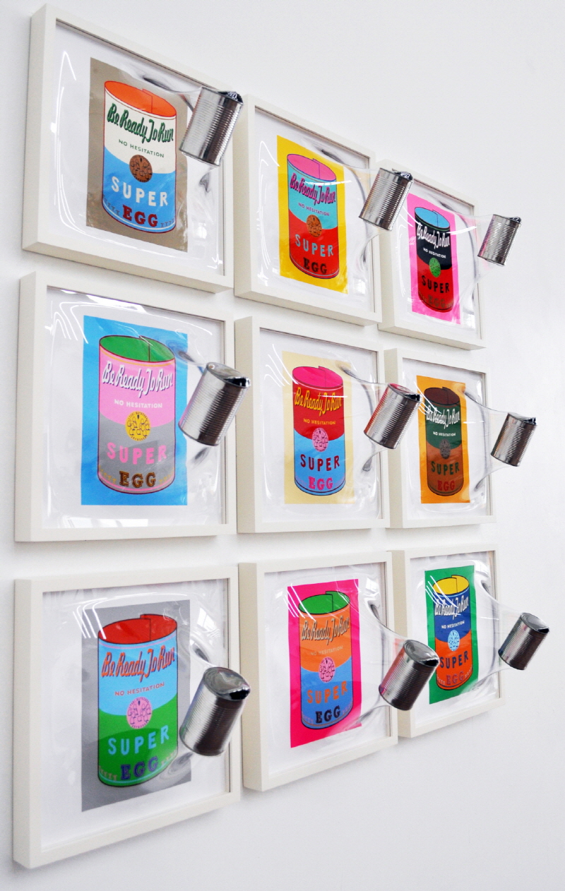 Yuki Matsueda_「Be Ready to Run」_2014_Ink,Cans,Pet_42 x 42 x 30 cm