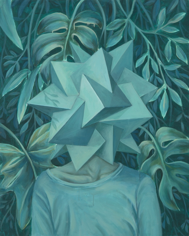 시선의 경제학-무수한 타인의 얼굴로 살아가기, 캔버스에 아크릴, 90.9×72.7cm, 2018