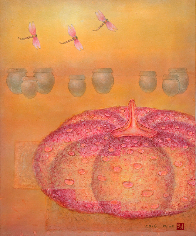 Beautiful story, 72.7x60.6cm, 장지에 혼합채색, 2018