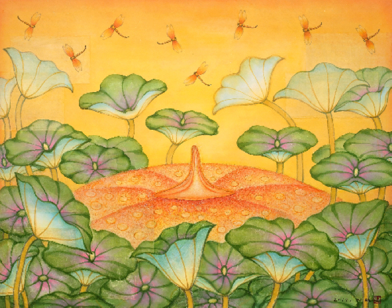 Beautiful story, 91x116.7cm, 장지에 혼합채색, 2017