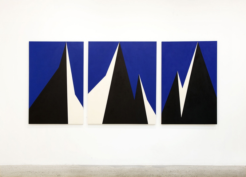 안현정, Silence Blues, Acrylic on canvas, 152.4x101.6cm, 152.4x127cm, 152.4x101.6 cm, 2018