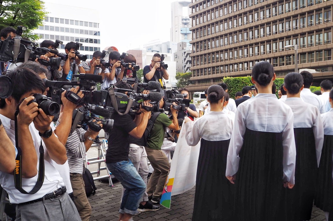 이 날의 취재진은 히로시마의 영향인지 더 붐볐다.