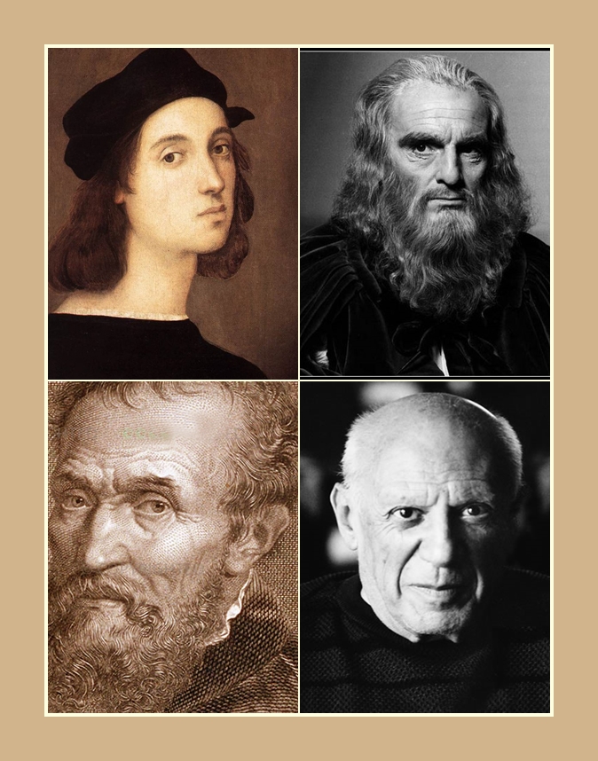 라파엘로, 다빈치, 미켈란젤로, 피카소 4명의 화가. 그들의 작품세계, 그리고 새로운 전복은 어떻게 가능했을까?