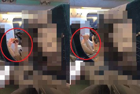 KTX서 햄버거 먹고 막말한 여성.