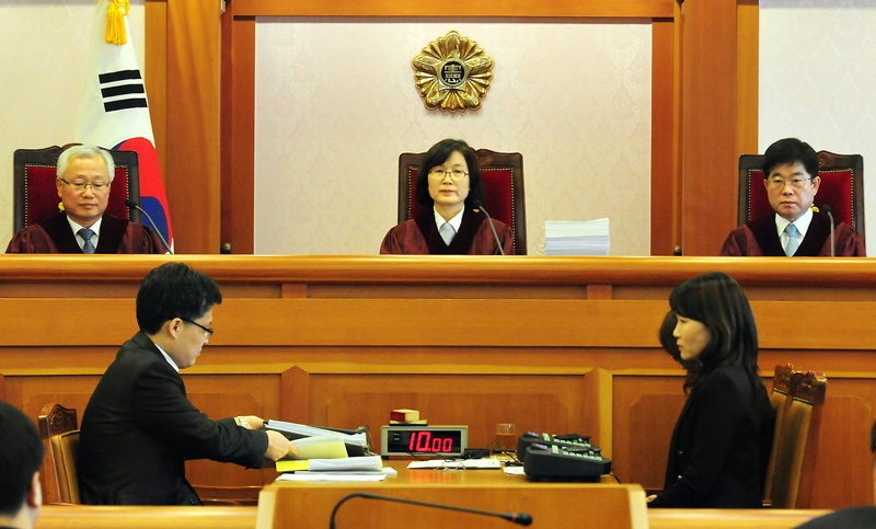 [포토] 통합진보당 정당해산심판 앞둔 헌법재판관들 - 민중의소리