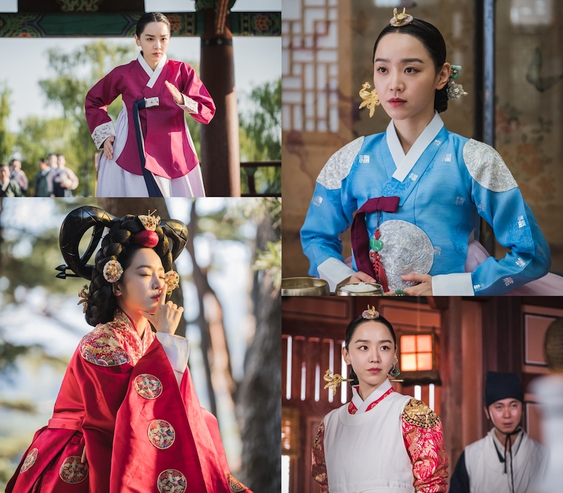 tvN 드라마 '철인왕후' 에서 조선 풍의 단아한 겉모습 속에 현대의 자유분방한 영혼이 깃든 중전 '김소용' 을 연기한 배우 신혜선의 스틸컷