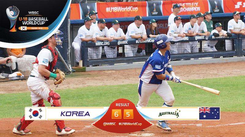 2019 U-18 야구월드컵에서 한국 대표팀이 동메달 결정한 순간