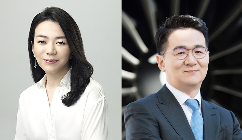 조현아 대한항공 전 부사장(왼쪽)과 조원태 한진칼 회장.