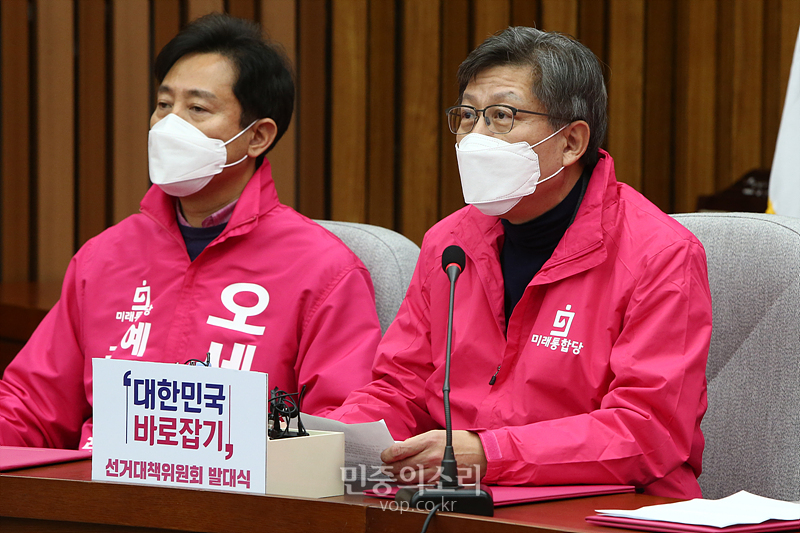 박형준 미래통합당 공동선대위원장이 20일 국회에서 열린 제21대 국회의원선거 중앙선거대책위원회 발대식에서 모두발언하고 있다. 2020.03.20