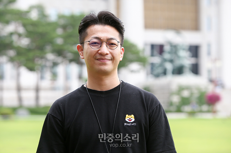 국회 의원실 이도경 비서관이 1일 국회에서 민중의소리와 인터뷰하고 있다. 2020.07.01