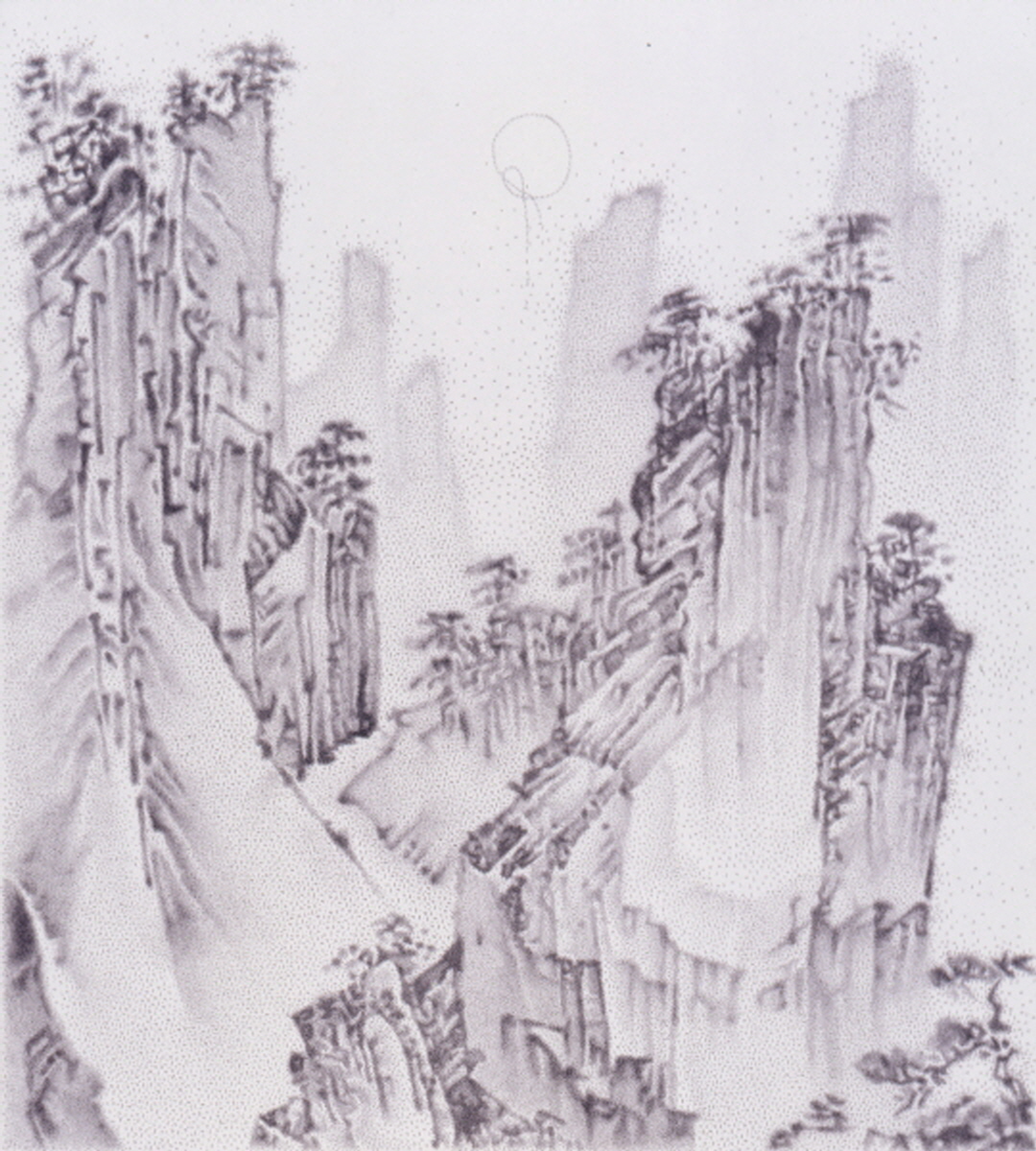 유승호, 야~호, 2007, 112.5×111.5cm, 종이에 먹, 서울시립미술관 소장