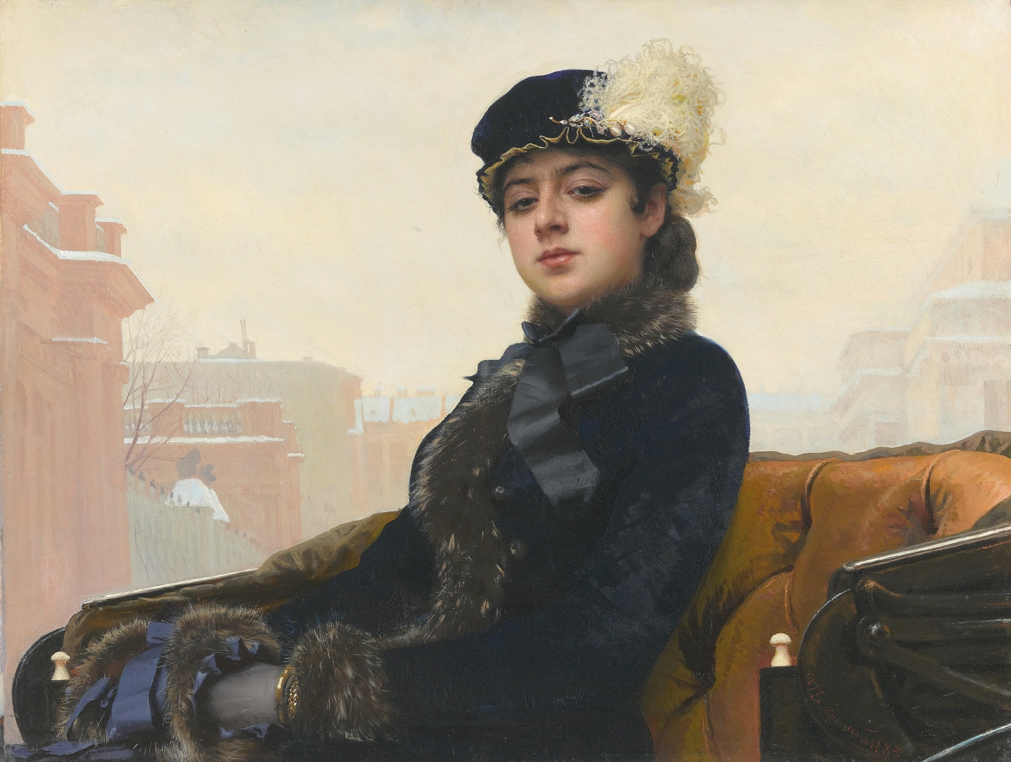 미지의 여인의 초상 Portrait of an unknown woman, 1883, oil on canvas , 75.5cm x 99cm