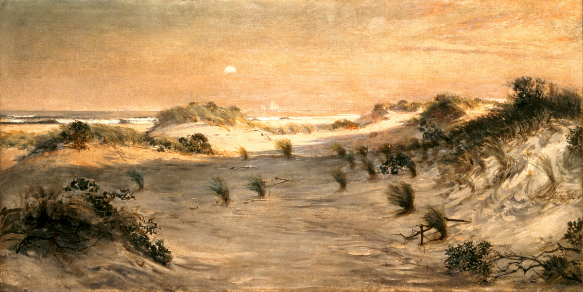 모래 언덕 위의 일몰, 아틀랜틱 Sand Dunes at Sunset, Atlantic City, c.1885, oil on canvas, 76.7cm x 151cm