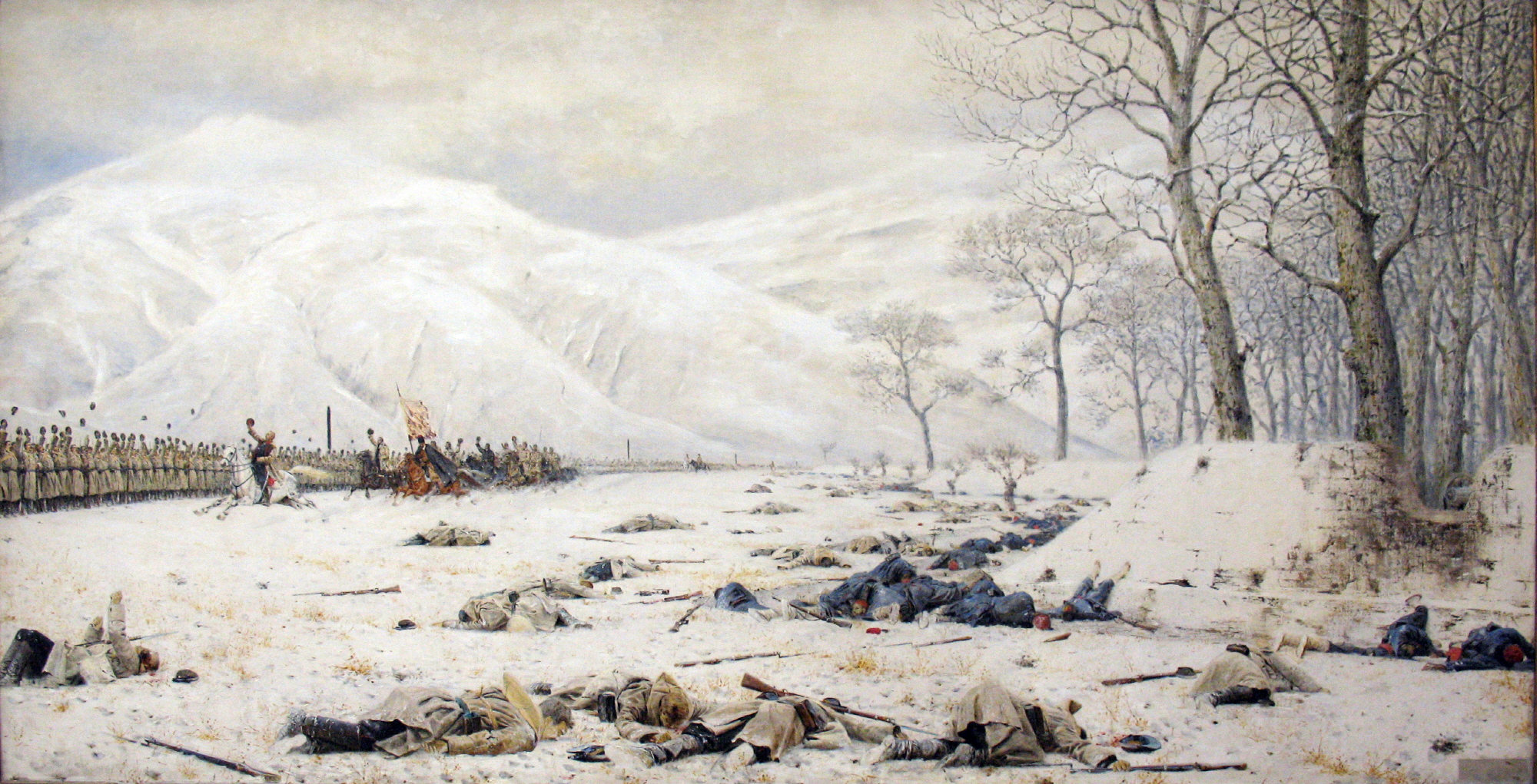 시프카 고개의 전쟁터 Battlefield at the Shipka Pass 1878 oil on canvas 147cm x 299cm