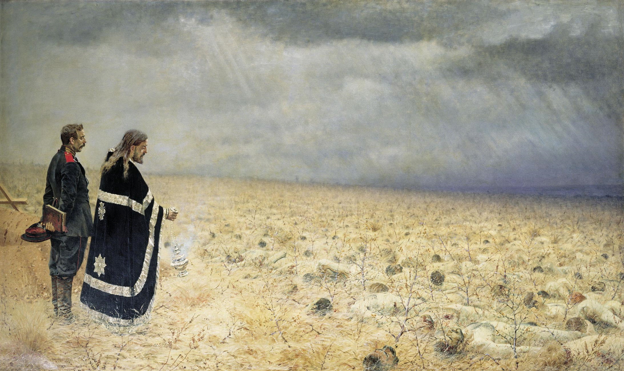 망자들을 위한 의식 Service for the Dead 1878~1879 oil on canvas 179cm x 300cm