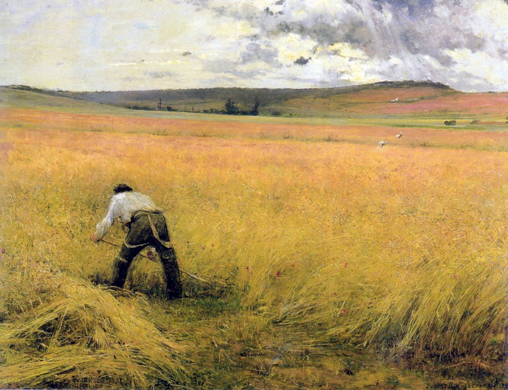 다 여문 밀밭 Jules Bastien-Lepage The Ripened Wheat 1880 oil on canvas 50.5cm x 105cm