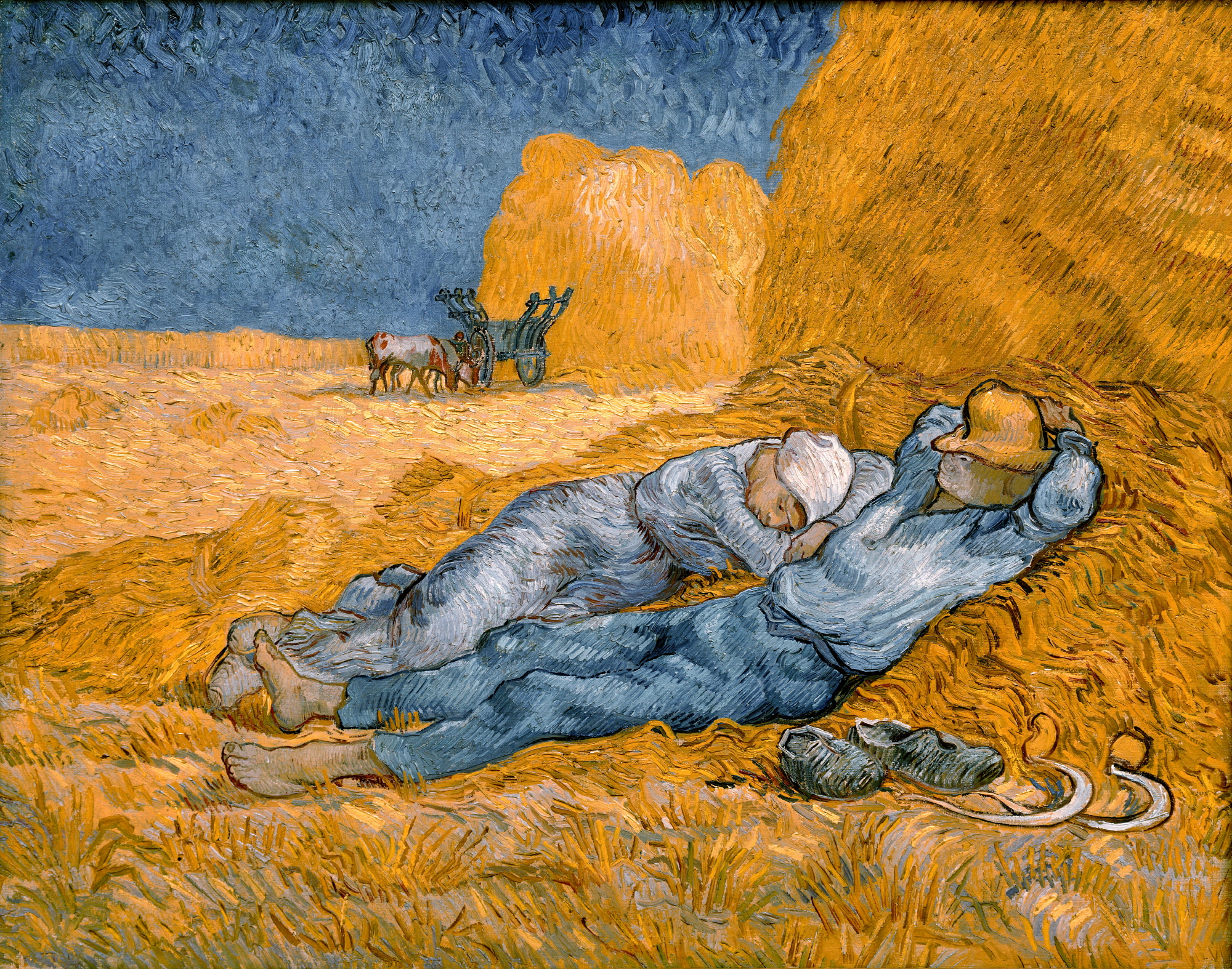낮잠 Van Gogh Noon -Rest from work 1890 oil on canvas 73cm x 91cm