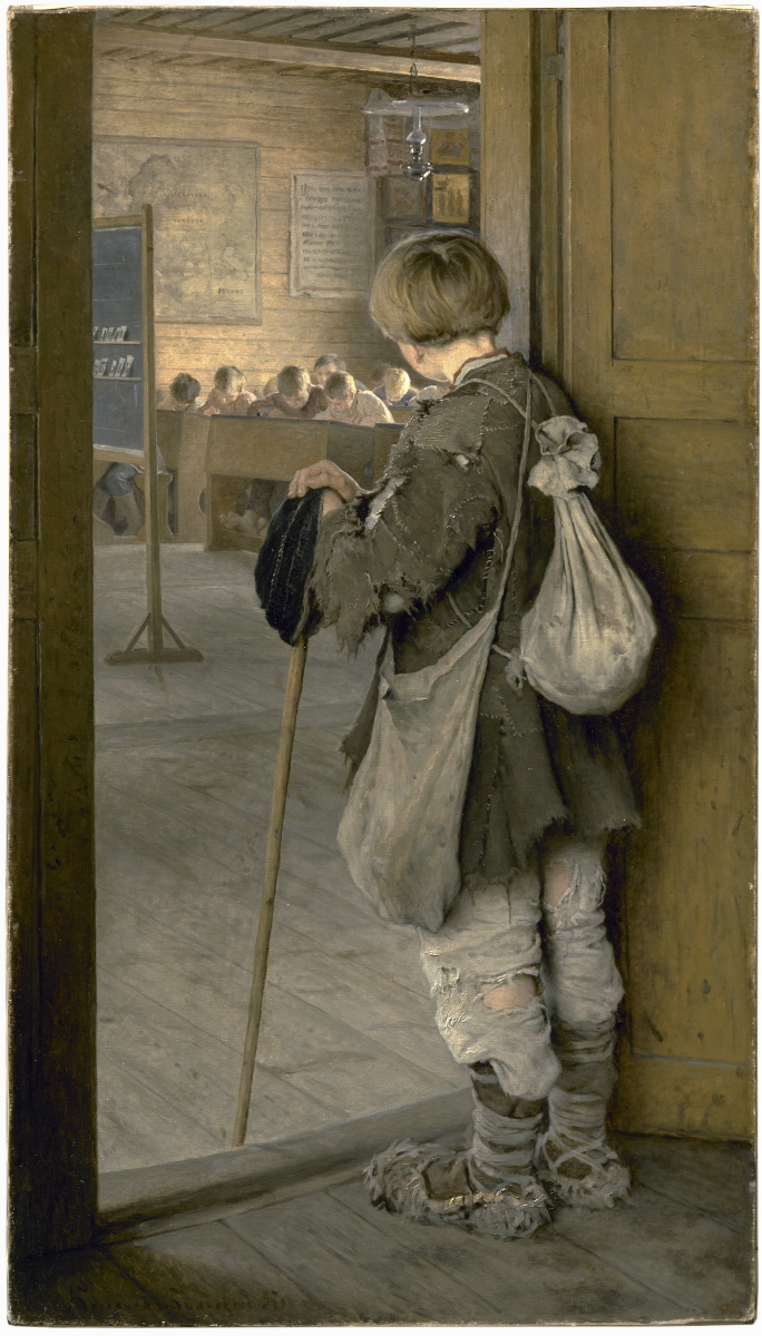 교실 문에서 Nikolay Petrovich Bogdanov-Belsky At the school door 1897