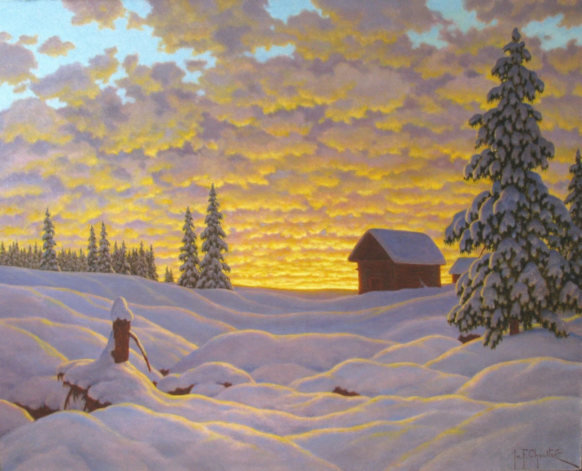 겨울 일출 Ivan Choultse Winter Sunrise onc 64.8 x 81