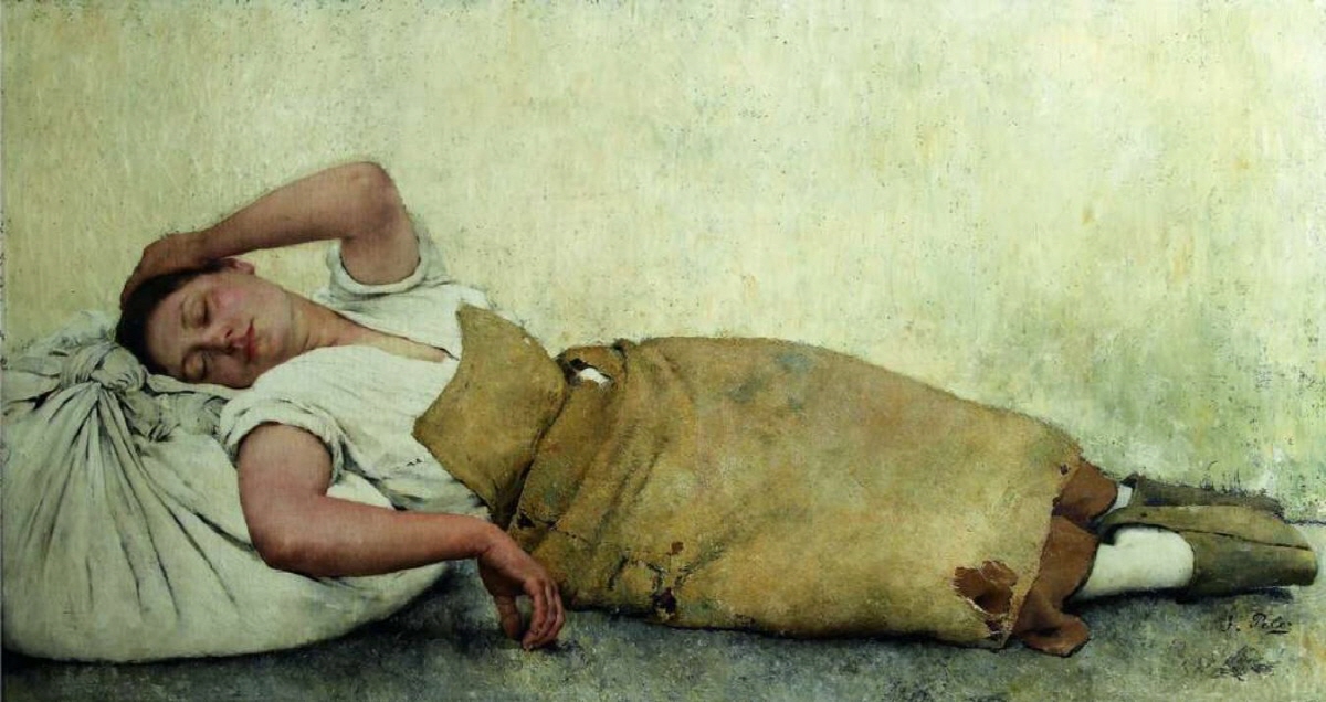 잠든 세탁부 Sleeping Laundress c.1880 oil on canvas