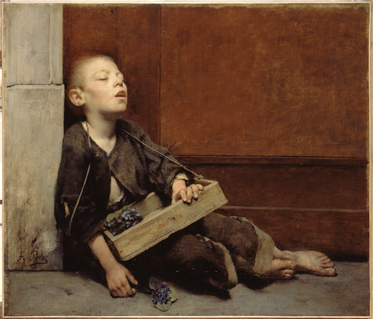바이올렛 파는 아이 The Violet Vendor 1885 oil on canvas 89.5x104