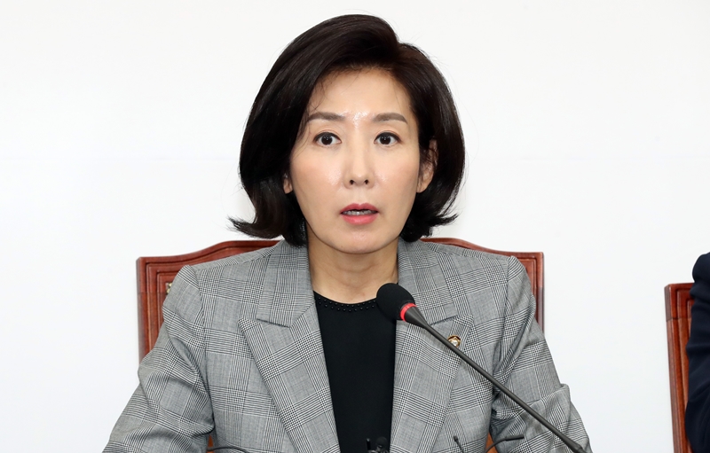 25일 오전 서울 여의도 국회 자유한국당 회의실에서 열린 원내대표-중진의원 연석회의에서 나경원 원내대표가 발언하고 있다. 2019.09.25.